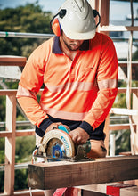 Load image into Gallery viewer, Unisex Hi Vis Segmented L/S Polo - Hoop Taped