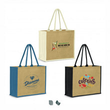 Load image into Gallery viewer, Modena Jute Tote Bag
