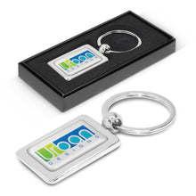 Load image into Gallery viewer, Rectangular Metal Key Ring
