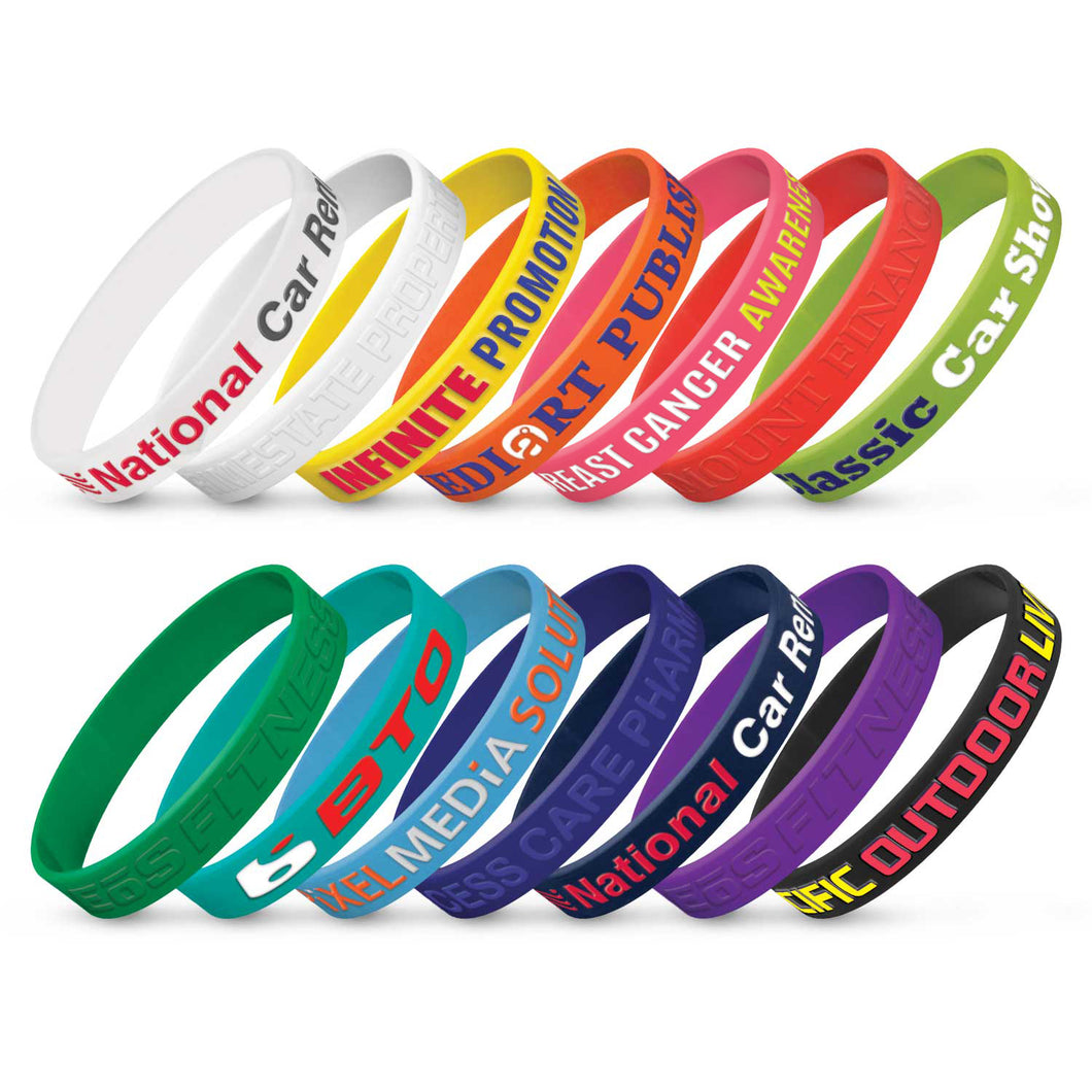 Silicone Wrist Band - Embossed