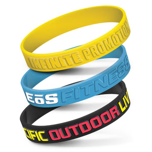 Silicone Wrist Band - Embossed