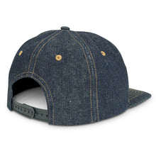 Load image into Gallery viewer, Denim Flat Peak Cap
