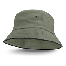 Load image into Gallery viewer, Bondi Bucket Hat - Black Sandwich Trim
