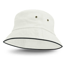 Load image into Gallery viewer, Bondi Bucket Hat - Black Sandwich Trim
