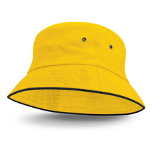 Load image into Gallery viewer, Bondi Bucket Hat - Black Sandwich Trim
