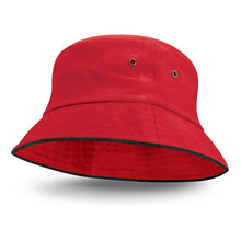 Load image into Gallery viewer, Bondi Bucket Hat - Black Sandwich Trim
