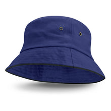 Load image into Gallery viewer, Bondi Bucket Hat - Black Sandwich Trim
