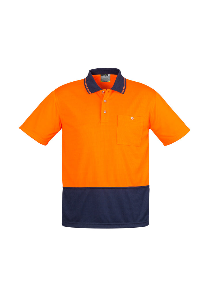 Unisex Hi Vis Basic Spliced Polo - Short Sleeve