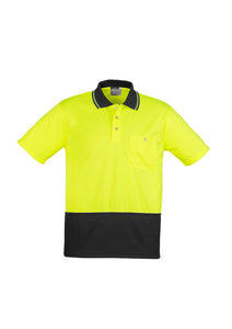 Unisex Hi Vis Basic Spliced Polo - Short Sleeve