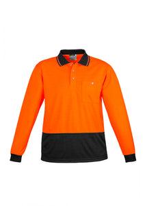 Unisex Hi Vis Basic Spliced Polo - Long Sleeve