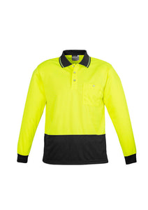 Unisex Hi Vis Basic Spliced Polo - Long Sleeve