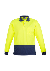 Unisex Hi Vis Basic Spliced Polo - Long Sleeve