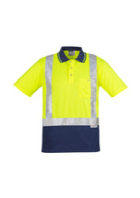 Load image into Gallery viewer, Mens Hi Vis Spliced Polo - Short Sleeve Shoulder Taped
