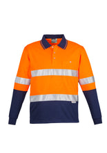 Load image into Gallery viewer, Mens Hi Vis Spliced Polo - Long Sleeve Hoop Taped
