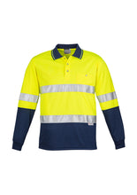 Load image into Gallery viewer, Mens Hi Vis Spliced Polo - Long Sleeve Hoop Taped
