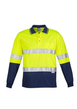 Load image into Gallery viewer, Mens Hi Vis Spliced Polo - Long Sleeve Hoop Taped
