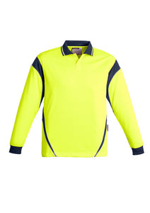 Mens Hi Vis Aztec Polo - Long Sleeve