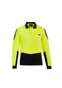 Mens Hi Vis Flux L/S Polo