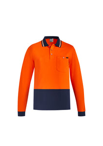 Mens Hi Vis Cotton L/S Polo