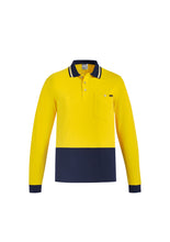 Load image into Gallery viewer, Mens Hi Vis Cotton L/S Polo
