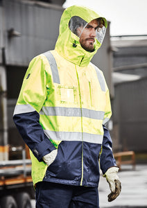 Mens Hi Vis 4 in 1 Waterproof Jacket