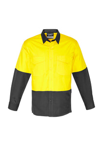 Mens Rugged Cooling Hi Vis Spliced Shirt